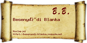 Besenyődi Blanka névjegykártya
